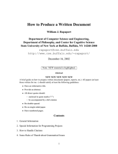 How to Produce a Written Document