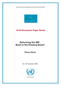 Reforming the IMF: Back to the Drawing Board G-24 Discussion Paper Series