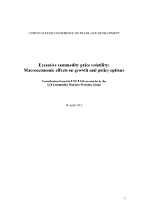 Excessive commodity price volatility: Macroeconomic effects on growth and policy options