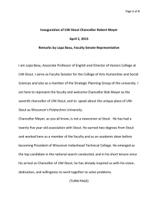 Inauguration of UW-Stout Chancellor Robert Meyer April 2, 2015