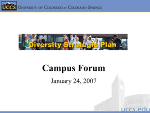 Campus Forum January 24, 2007