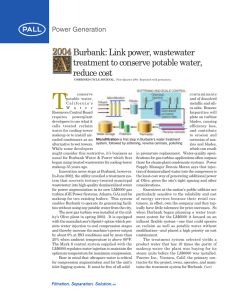 T Burbank: Link power, wastewater treatment to conserve potable water, reduce cost