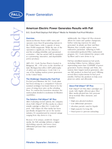 y d u American Electric Power Generates Results with Pall