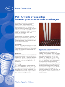 Pall: A world of expertise to meet your condensate challenges