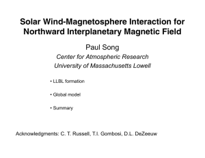 Solar Wind-Magnetosphere Interaction for N th d  I t l