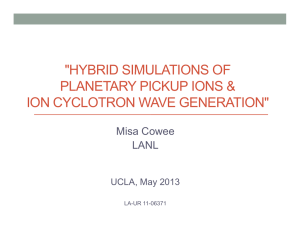 &#34;HYBRID SIMULATIONS OF HYBRID SIMULATIONS OF PLANETARY PICKUP IONS &amp;