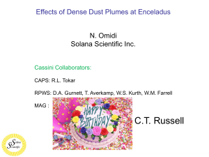 C.T. Russell Effects of Dense Dust Plumes at Enceladus  N. Omidi