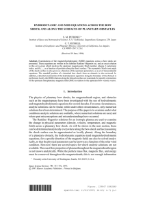 HYDRODYNAMIC AND MHD EQUATIONS ACROSS THE BOW S. M. PETRINEC