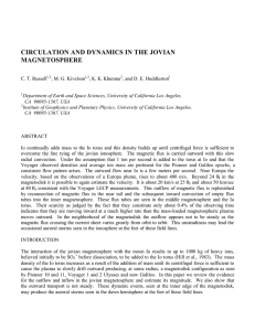 CIRCULATION AND DYNAMICS IN THE JOVIAN MAGNETOSPHERE