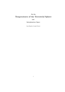 Temperatures of the Terrestrial Sphere On the and Interplanetary Space