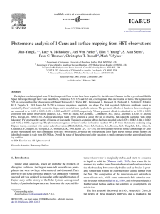 Photometric analysis of 1 Ceres and surface mapping from HST... Jian-Yang Li , Peter C. Thomas