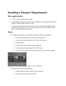 Installing a Fluxgate Magnetometer Site requirements:
