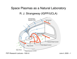 Space Plasmas as a Natural Laboratory R. J. Strangeway (IGPP/UCLA)