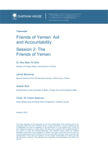 Friends of Yemen: Aid and Accountability Session 2: The Friends of Yemen
