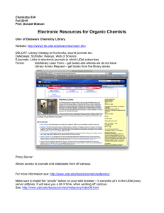 Electronic Resources for Organic Chemists