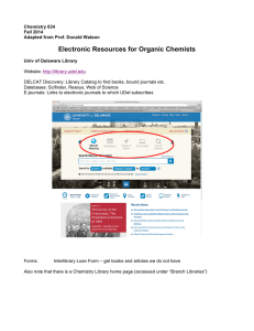 Electronic Resources for Organic Chemists