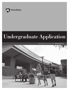 Undergraduate Application admissions.psu.edu