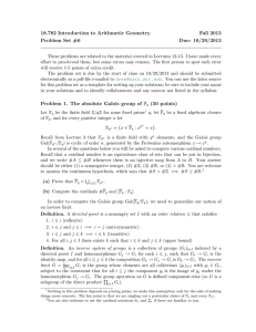 18.782 Introduction to Arithmetic Geometry Fall 2013 Problem Set #6 Due: 10/29/2013