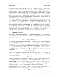 18.785 Number theory I Fall 2015 Lecture #8 10/06/2015