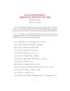 EC2 SUPPLEMENT: ORIGINAL EDITION OF 1999