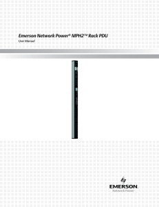 Emerson Network Power MPH2 User Manual ®