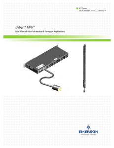 Liebert MPH User Manual–North American &amp; European Applications AC Power