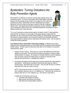 Bystanders: Turning Onlookers into Bully-Prevention Agents