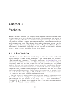 Chapter 1 Varieties