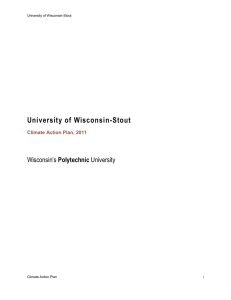 University of Wisconsin-Stout  Polytechnic Climate Action Plan, 2011