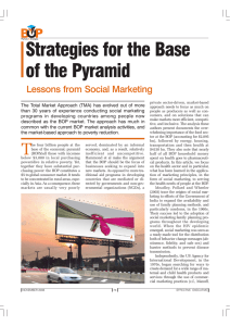 Strategies for the Base of the Pyramid Lessons from Social Marketing