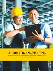 AUTOMATIC ENGINEERING Asian manufacturers can duplicate Western improvements with MPM systems 44