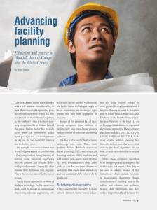 Advancing facility planning Education and practice in