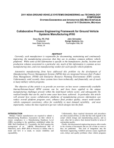 Collaborative Process Engineering Framework for Ground Vehicle Systems Manufacturing #193 2011