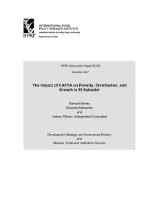 The Impact of CAFTA on Poverty, Distribution, and  Samuel Morley