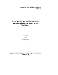 Rural Poverty Dynamics in Pakistan: Evidence from Three Waves of the