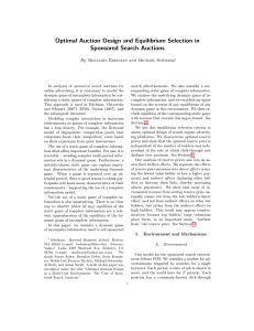 Optimal Auction Design and Equilibrium Selection in Sponsored Search Auctions