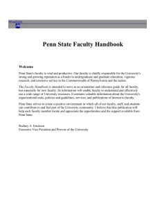 Penn State Faculty Handbook Welcome