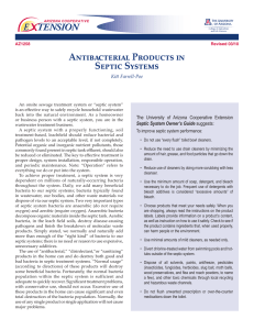 Antibacterial Products in Septic Systems E    TENSION Kitt Farrell-Poe