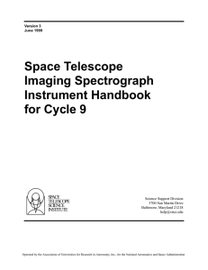 Space Telescope Imaging Spectrograph Instrument Handbook for Cycle 9