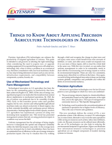 Things to Know About Applying Precision Agriculture Technologies in Arizona