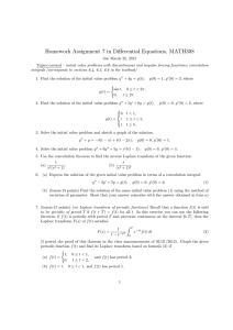 Homework Assignment 7 in Differential Equations, MATH308
