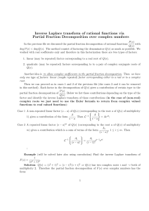 Inverse Laplace transform of rational functions via