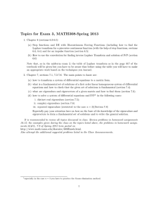 Topics for Exam 3, MATH308-Spring 2013