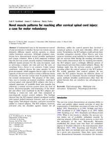 Novel muscle patterns for reaching after cervical spinal cord injury: