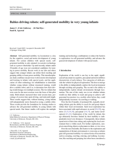 Babies driving robots: self-generated mobility in very young infants