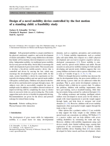 Design of a novel mobility device controlled by the feet... of a standing child: a feasibility study