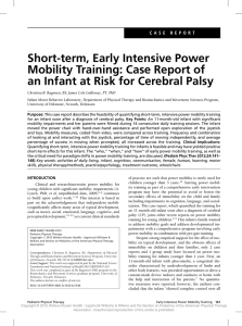 Short-term, Early Intensive Power Mobility Training: Case Report of