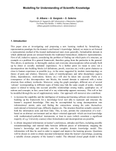 Modelling for Understanding of Scientific Knowledge