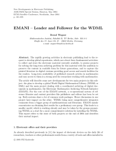 New Developments in Electronic Publishing AMS/SMM Special Session, Houston, May 2004