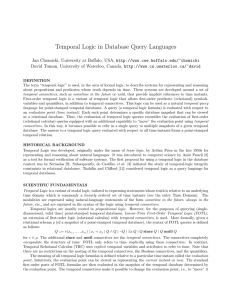 Temporal Logic in Database Query Languages